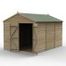 4Life Overlap Pressure Treated 8 x 12 Apex Double Door Shed - No Window